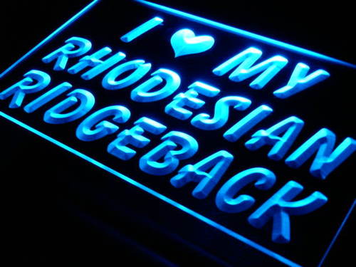 I Love My Rhodesian Ridgeback Neon Light Sign